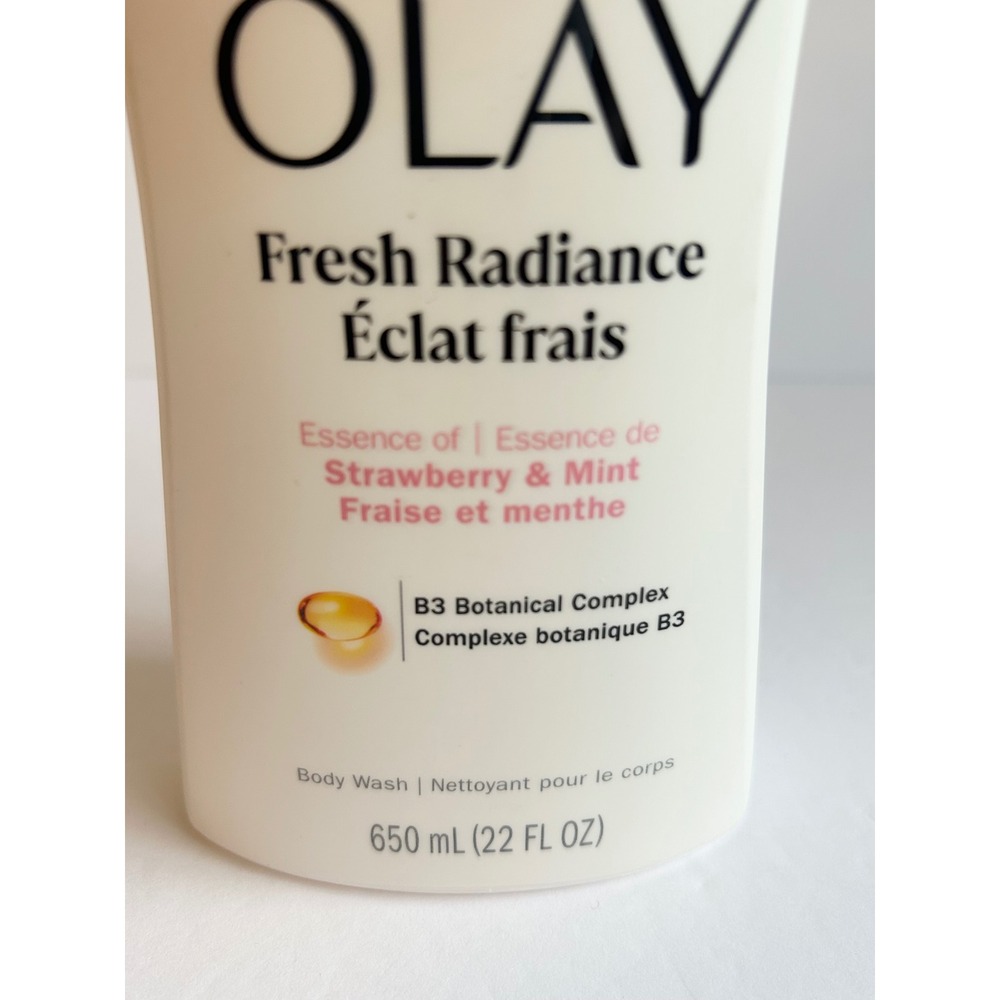 Olay Fresh Radiance Body Wash Strawberry & Mint B3 Botanical Complex 22oz 650ml - Picture 2 of 3